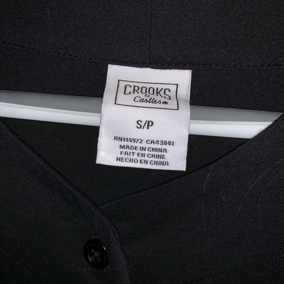 Crooks & Castles Gemini Black Jersey size small - Picture 4 of 9